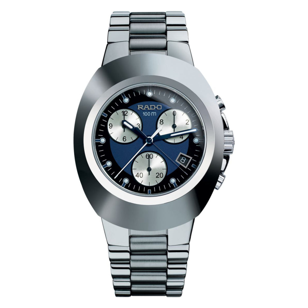 RADO CHRONOGRAPH WITH DATE WORKING 1st JAPAN QUALITY (AUTOMATIC) SILVER BLUE