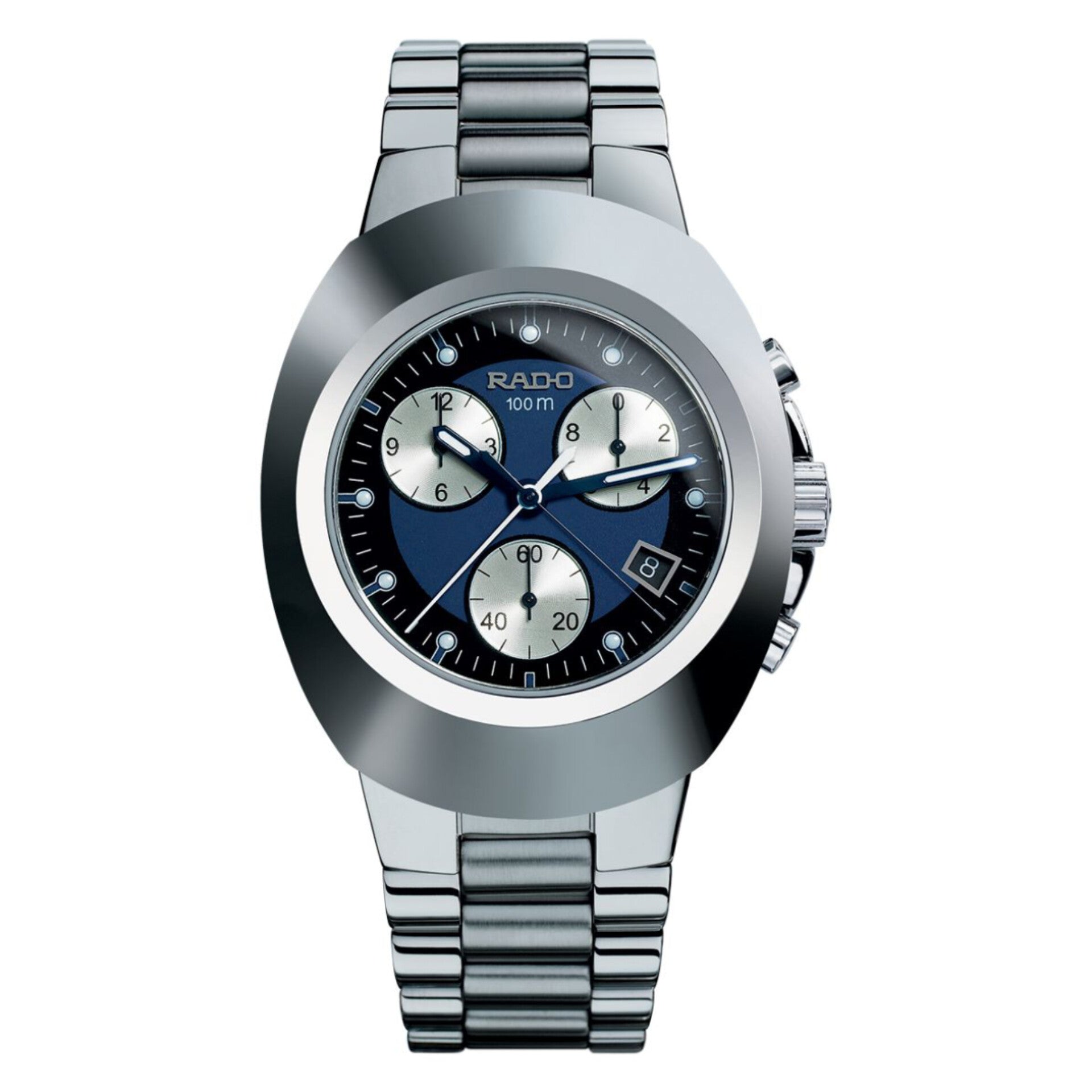 RADO CHRONOGRAPH WITH DATE WORKING 1st JAPAN QUALITY (AUTOMATIC) SILVER BLUE