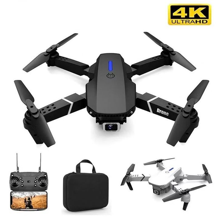 E88 foldable drone with double battery & double camara