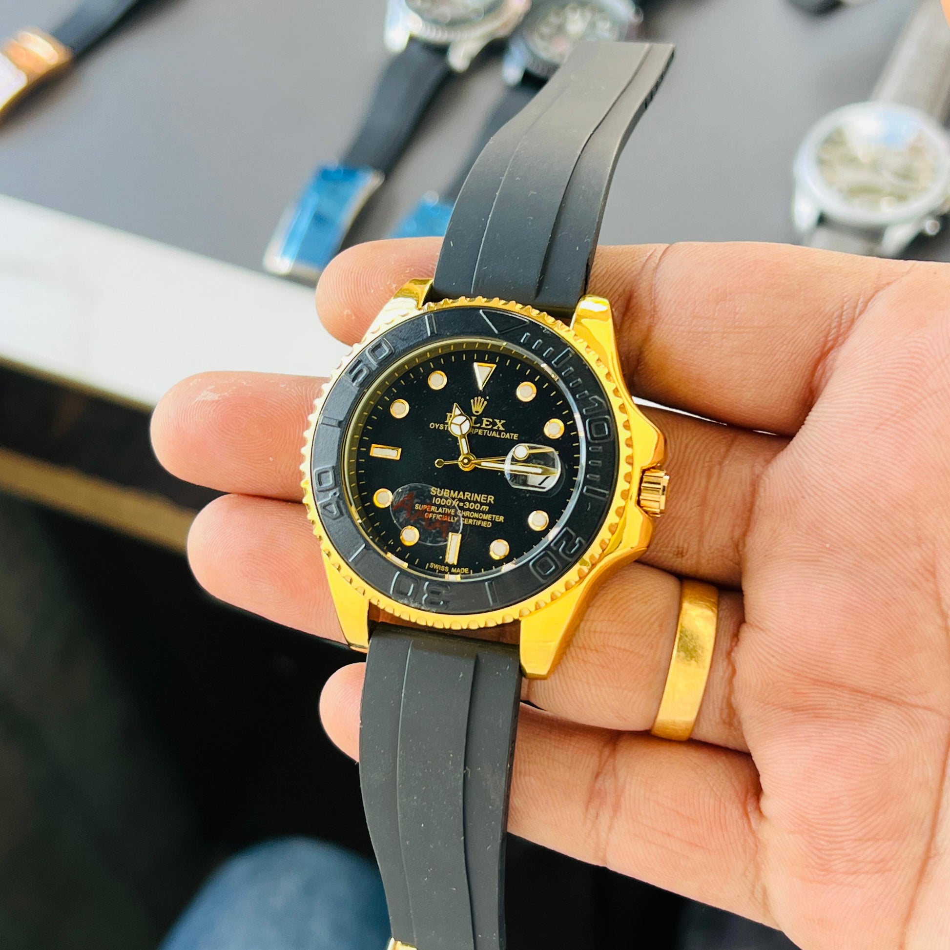 Rolex Yacht-Master Gold Black (quartz)