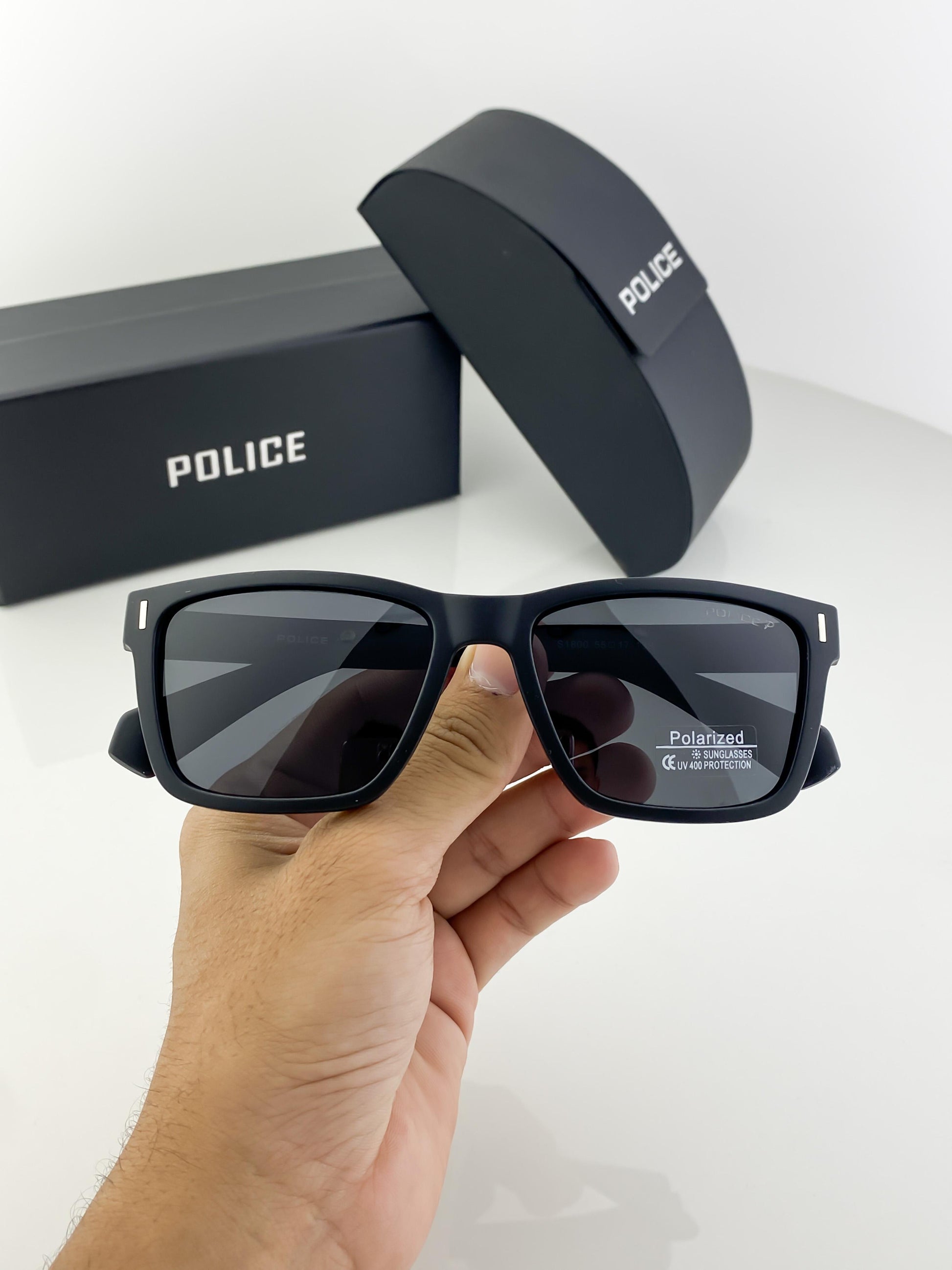 Police black sunglasses with original box and kit
