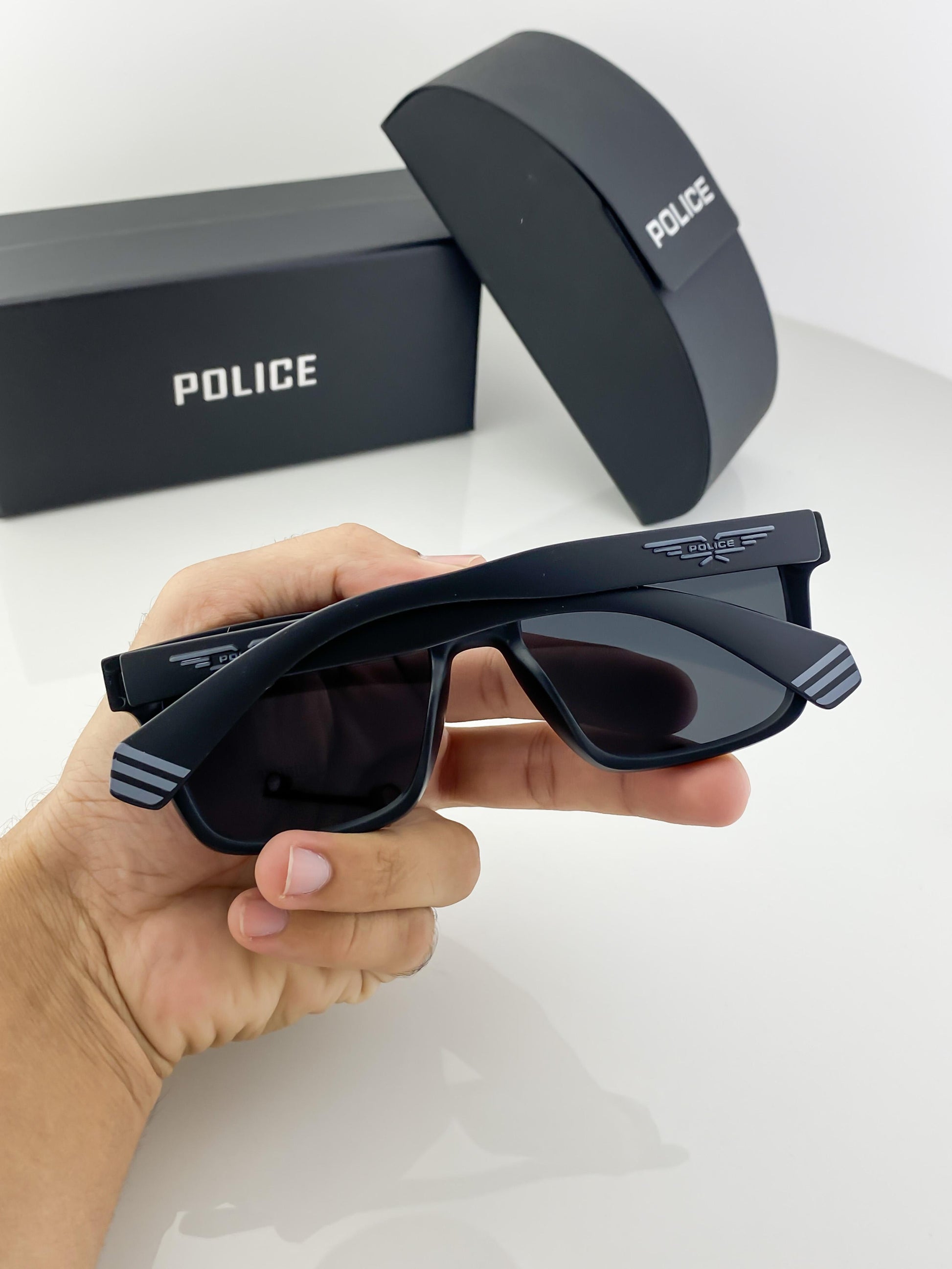 Police black sunglasses with original box and kit
