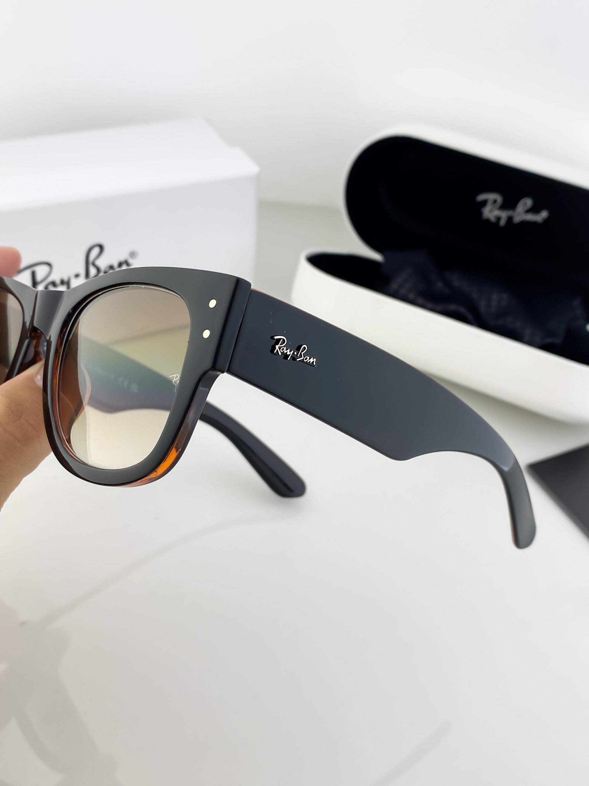 RayBan brown black sunglasses with original box and kit