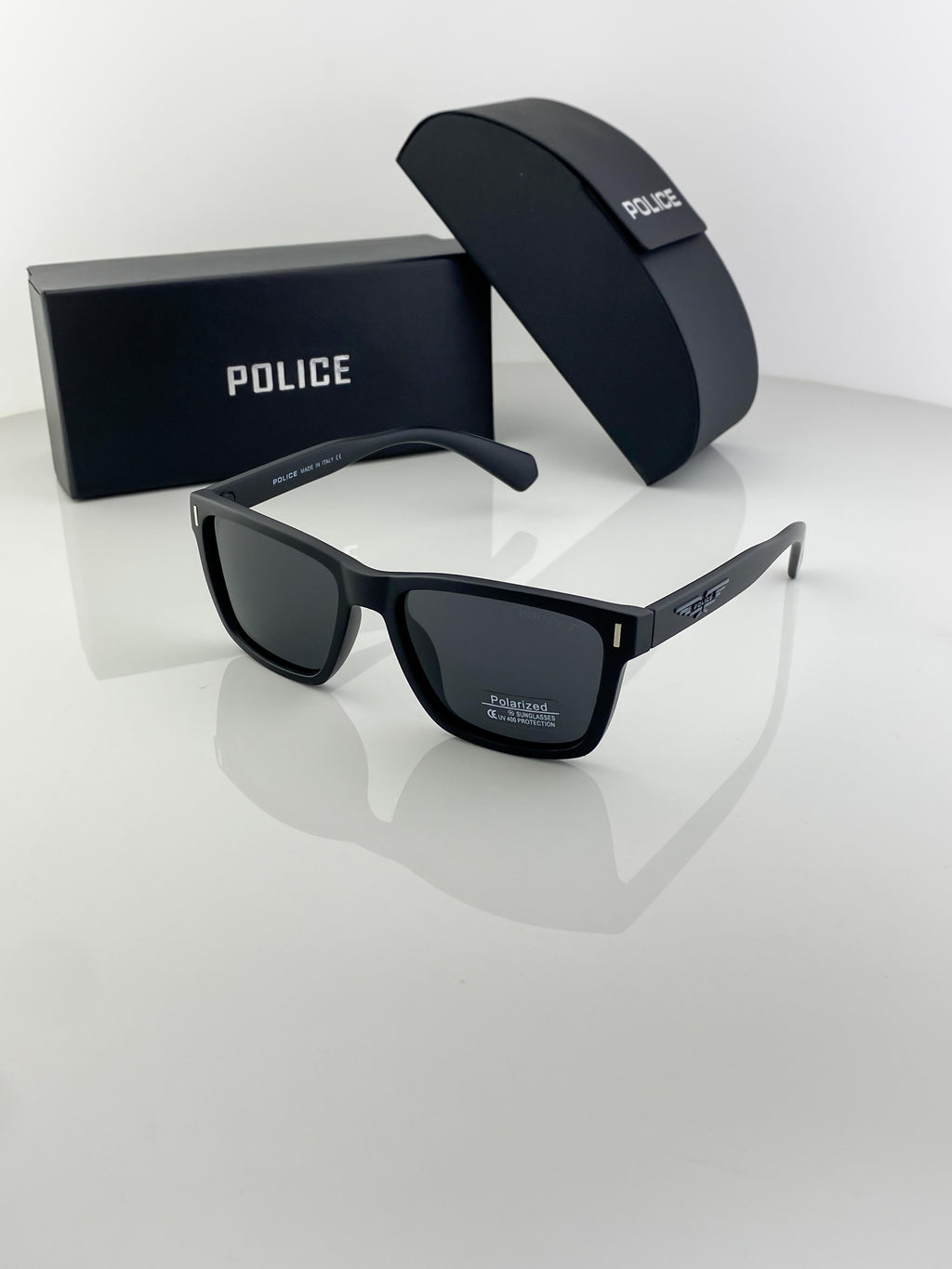 Police black sunglasses with original box and kit