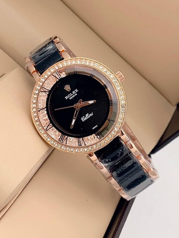 Rolex ladies watch (RoseGold black)
