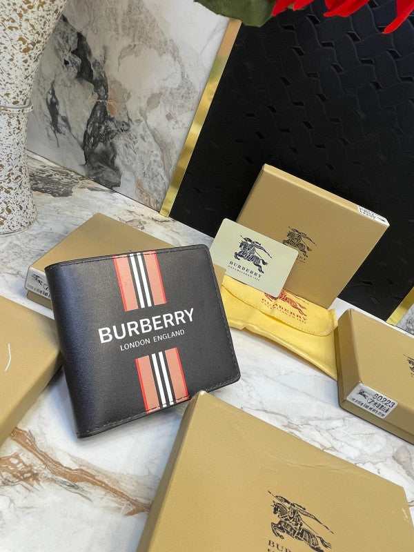 BURBERRY PREMIUM QUALITY WALLET WITH DUST COVER AND BOX