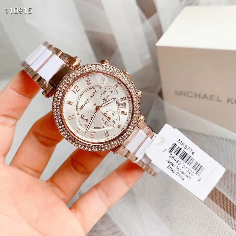 Michael Kors white RoseGold watch
