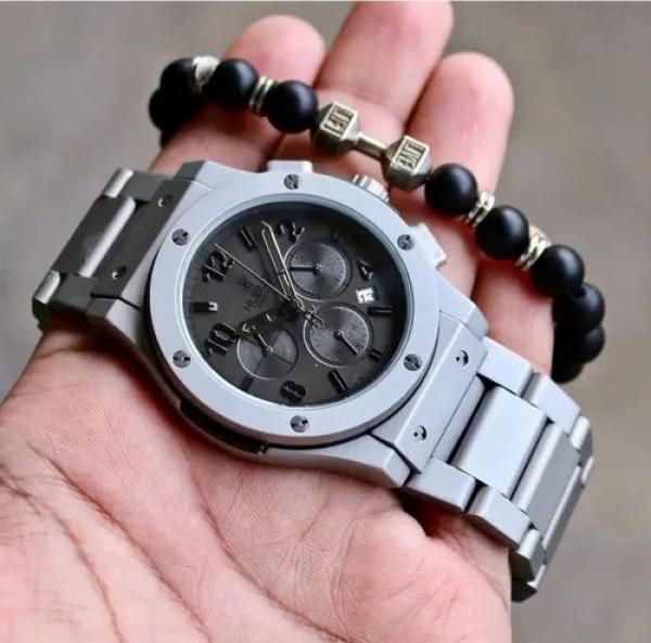 Hublot big bang Classic chain belt (black silver)