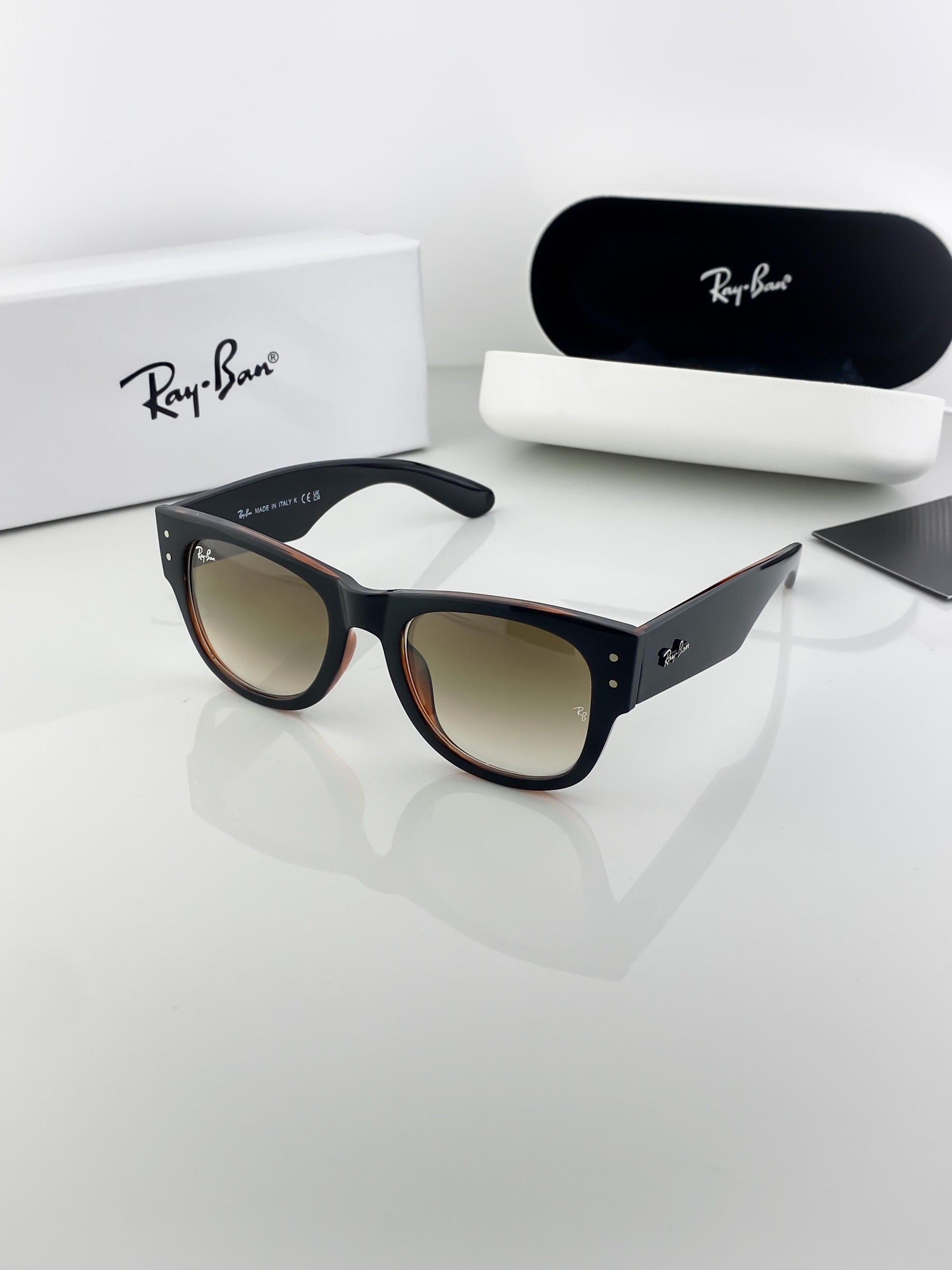 RayBan brown black sunglasses with original box and kit