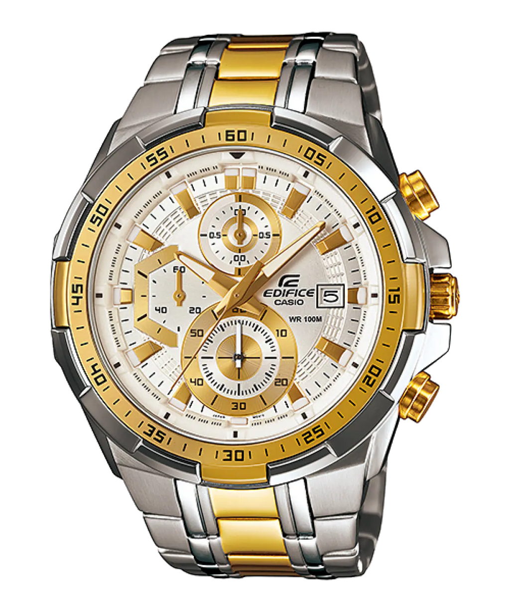 EDIFICE CASIO CHRONOGRAPH White Dial Gold Metal Men's Watch