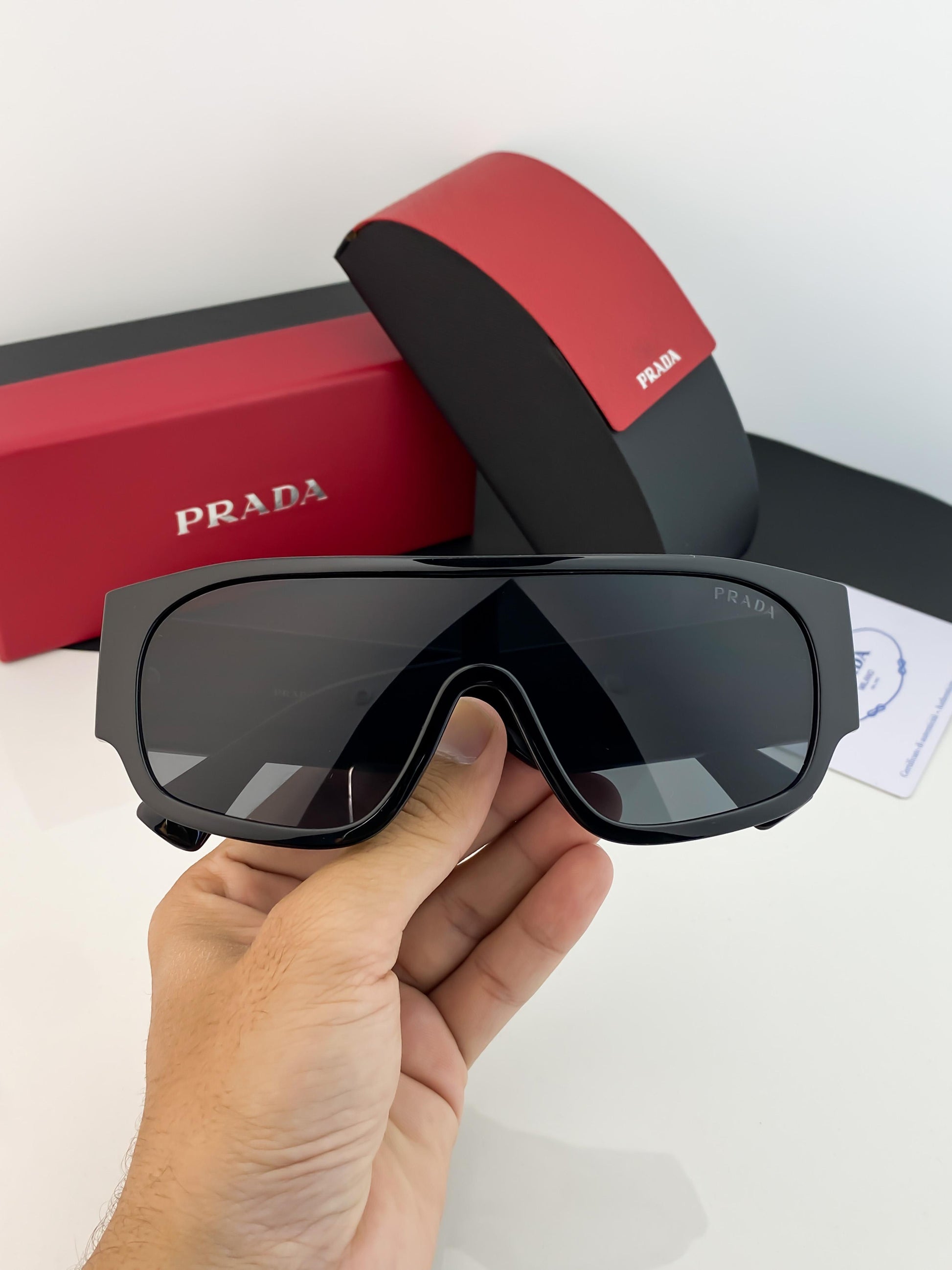 PRADA full black sunglasses with original box and kit