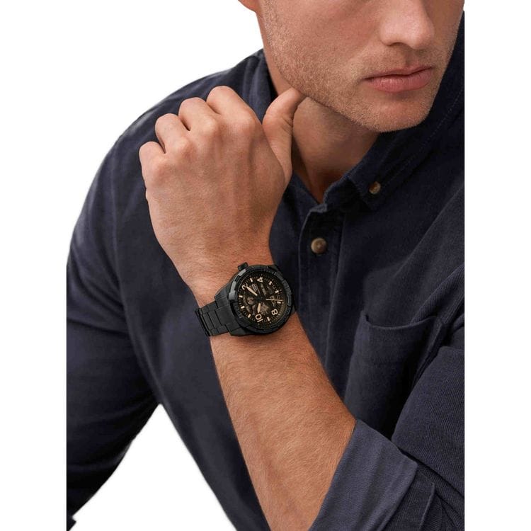 FOSSIL BRONSON Black Chain belt (AUTOMATIC)