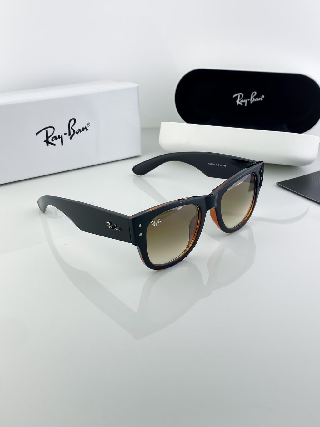 RayBan brown black sunglasses with original box and kit