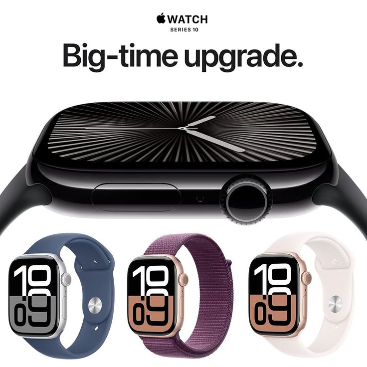 Apple watch series 10 black with apple logo(master copy)