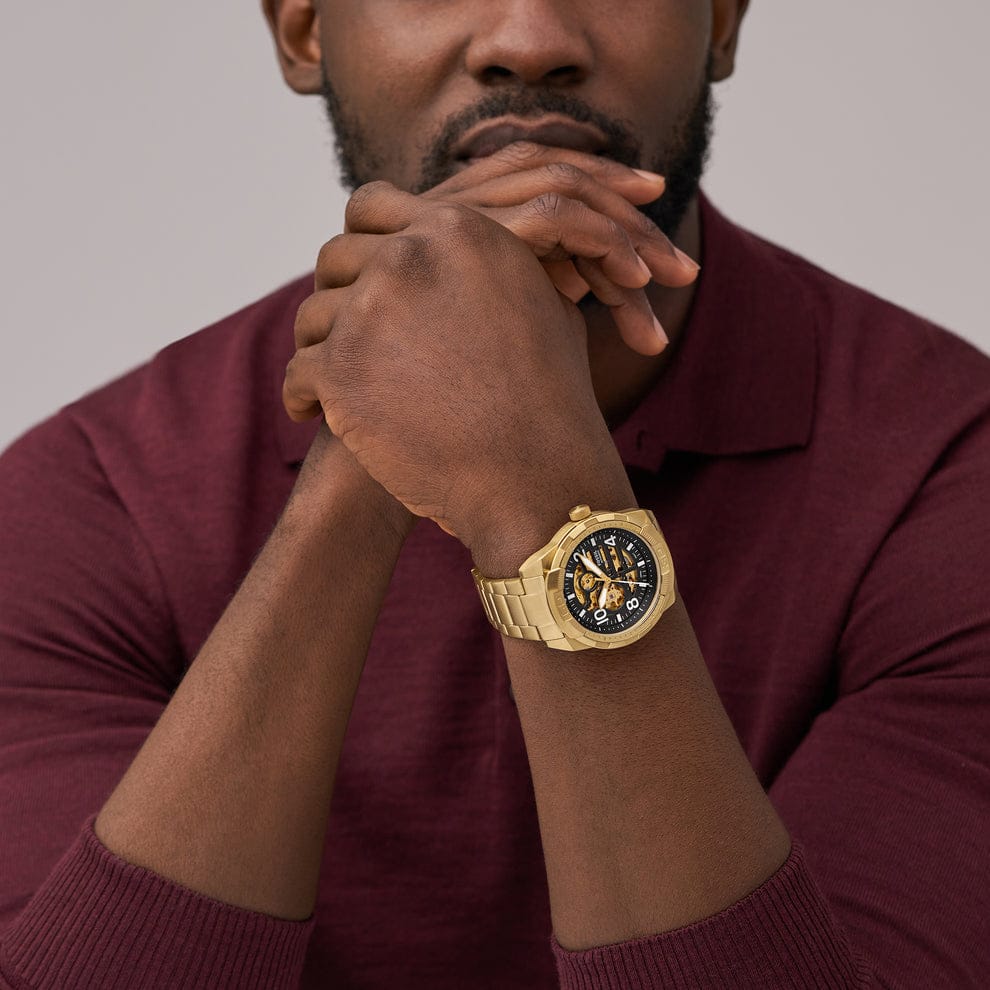 FOSSIL BRONSON Gold chain  (AUTOMATIC)
