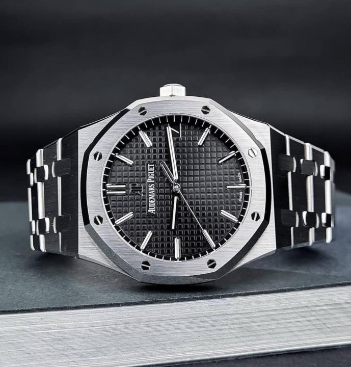 Audemars Piguet Royal Oak Silver Black JAPAN 1ST (BATTERY MODEL)