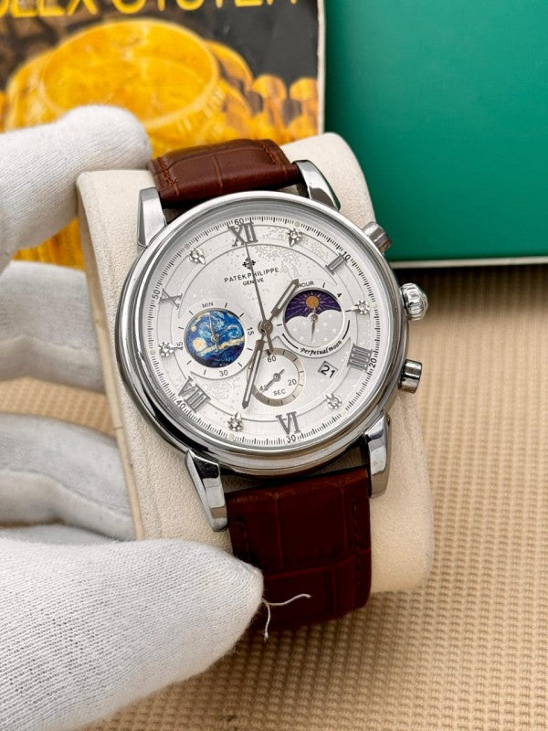 Patek Philippe sun moon chronograph watch