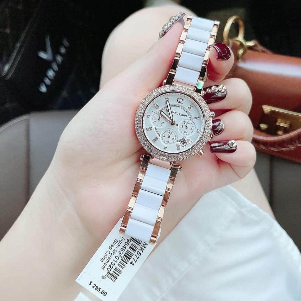 Michael Kors white RoseGold watch
