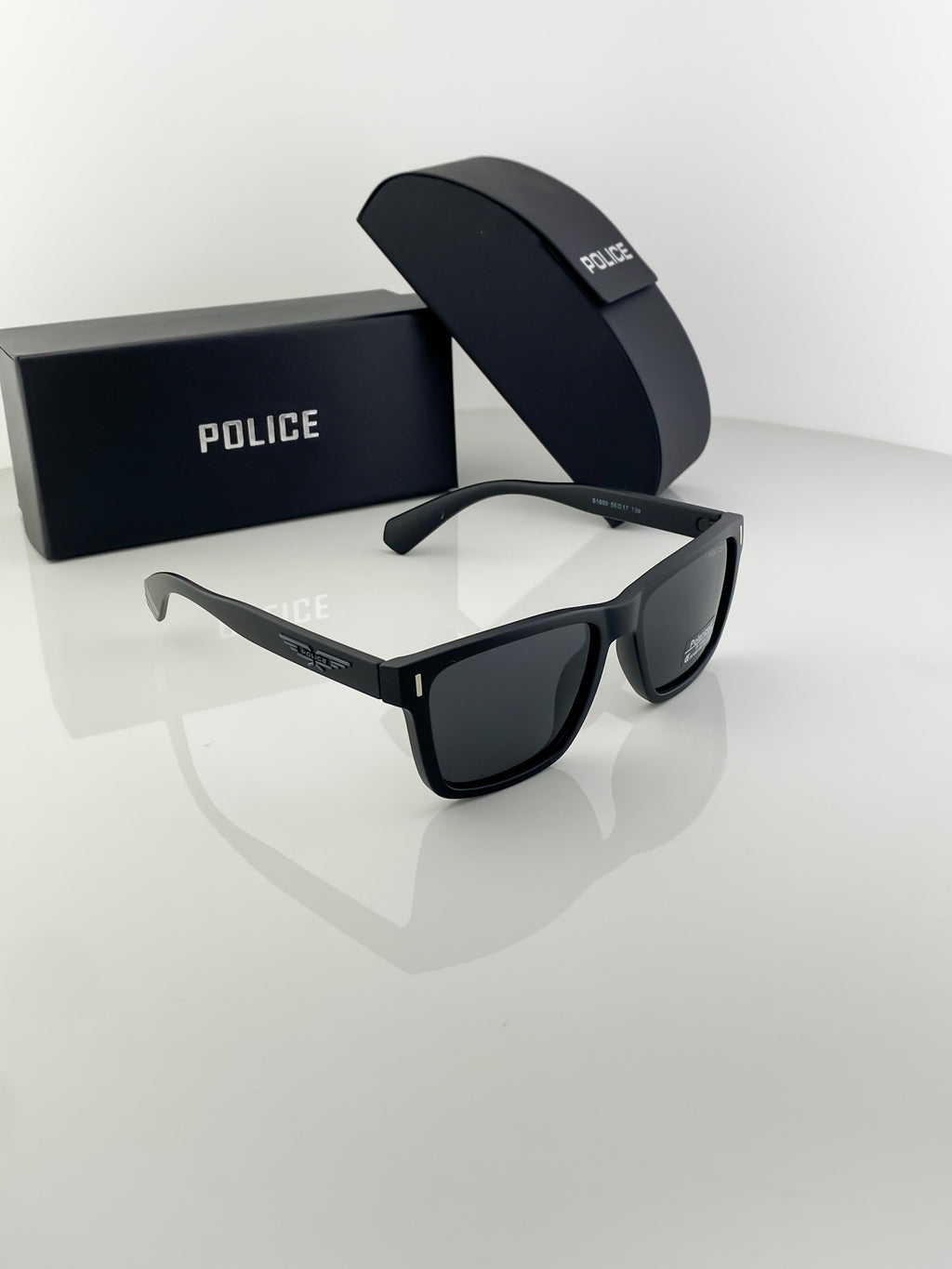 Police black sunglasses with original box and kit