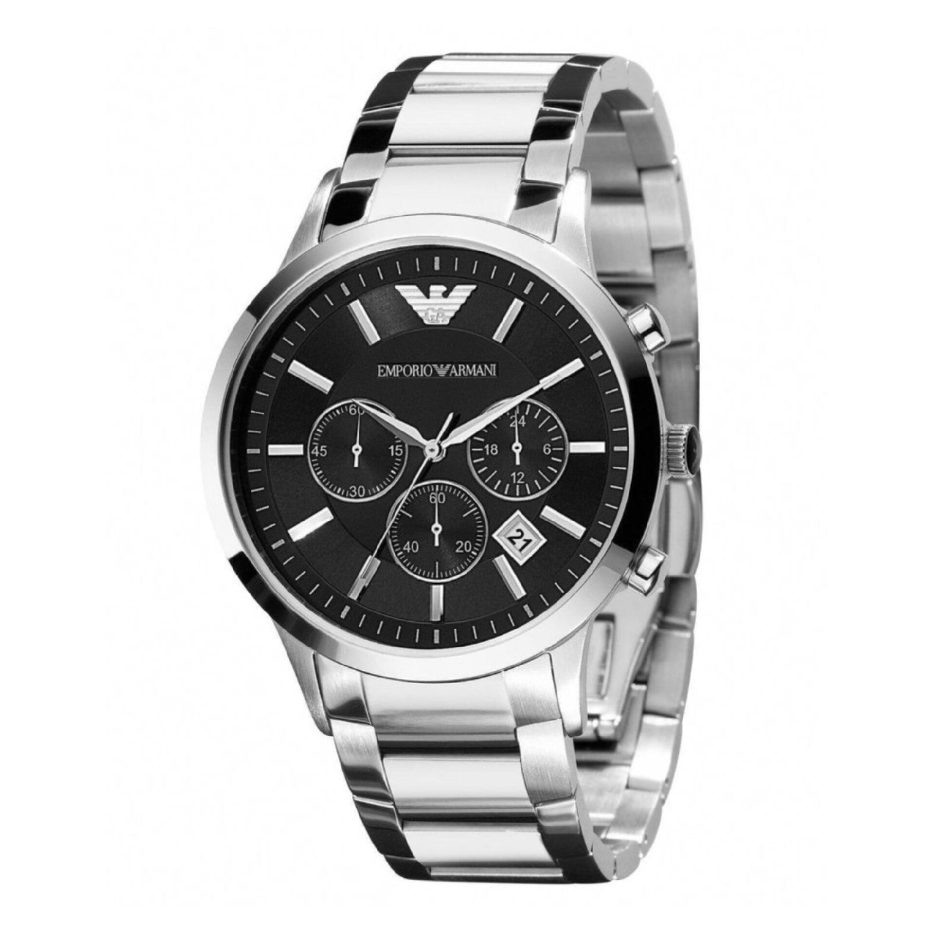EMPORIO ARMANI Chronograph Analog Black Dial Men's Watch