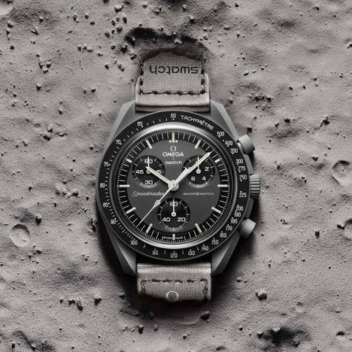 OMEGA X SWATCH MOONSWATCH Mission to The Mercury - Black Dial/Dark grey Strap Bioceramic