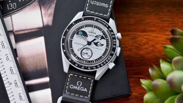 OMEGA X SWATCH MOONSWATCH sun and moon watch