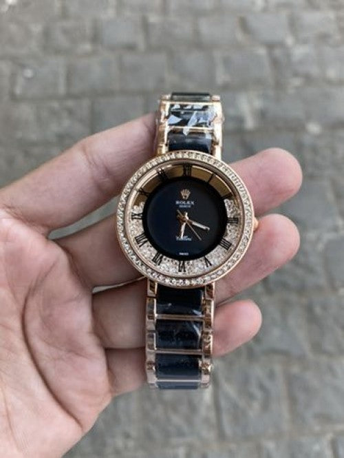 Rolex ladies watch (RoseGold black)