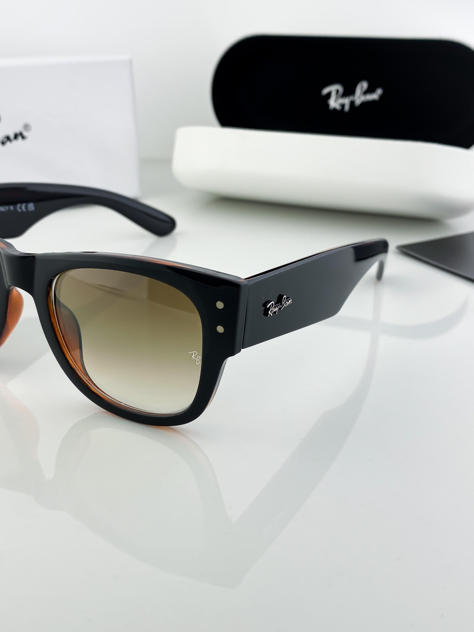 RayBan brown black sunglasses with original box and kit