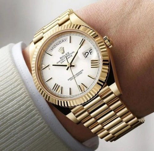 ROLEX OYSTER PERPETUAL Day-Date QUARTZ White Dial Men's Watch