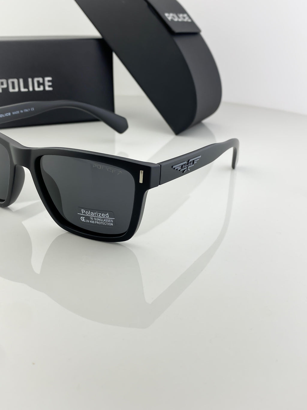 Police black sunglasses with original box and kit