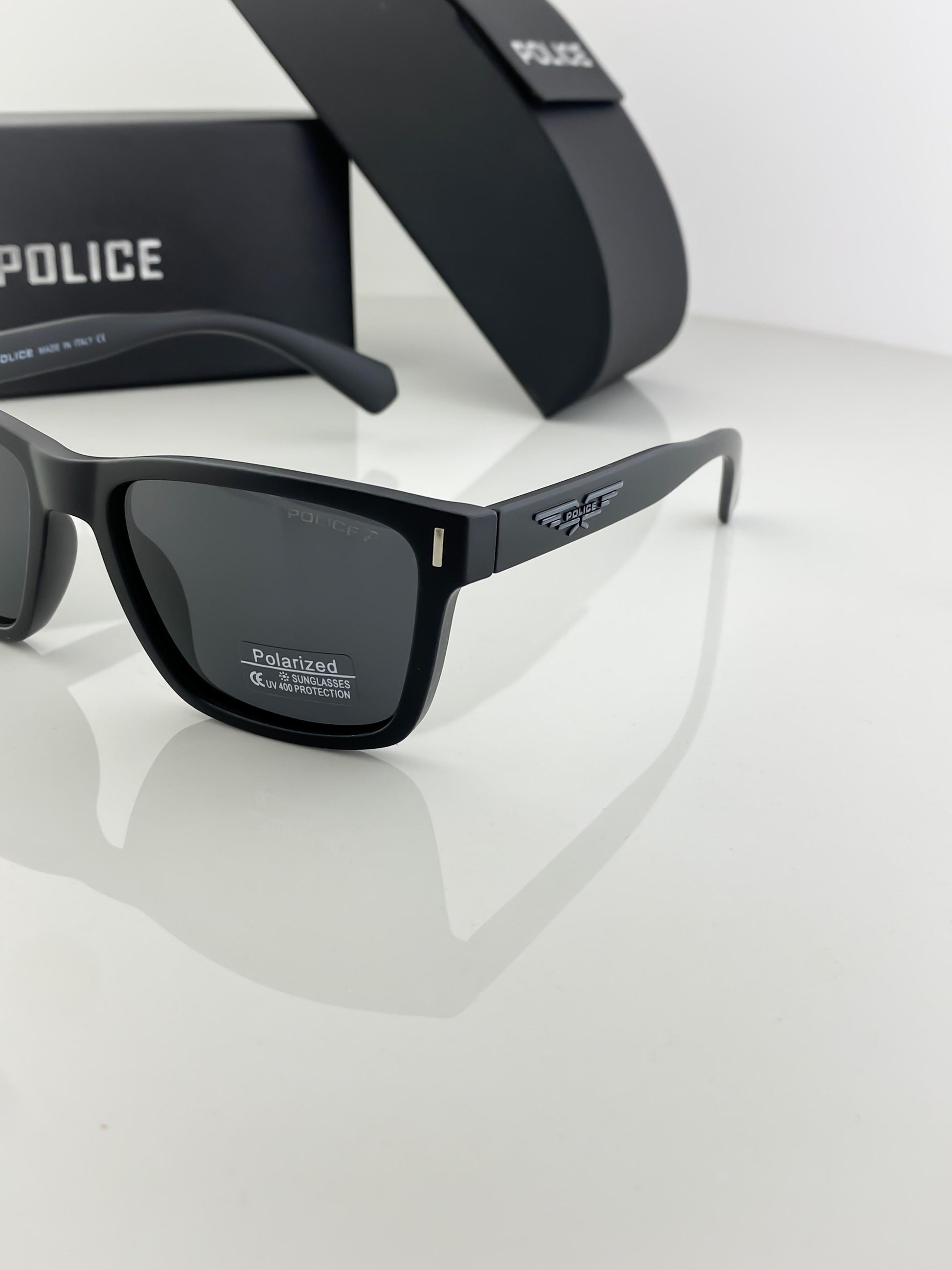 Police black sunglasses with original box and kit