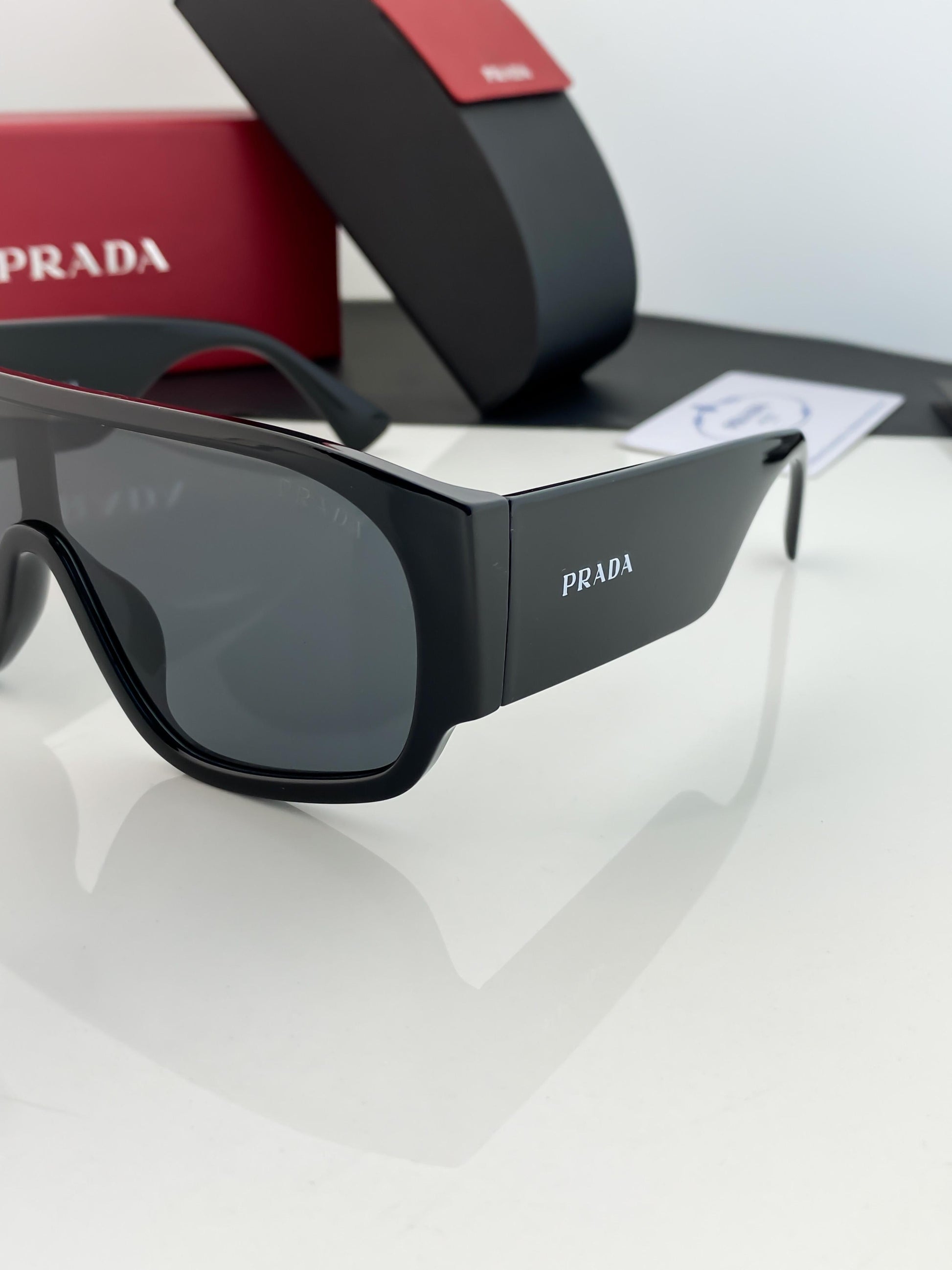 PRADA full black sunglasses with original box and kit