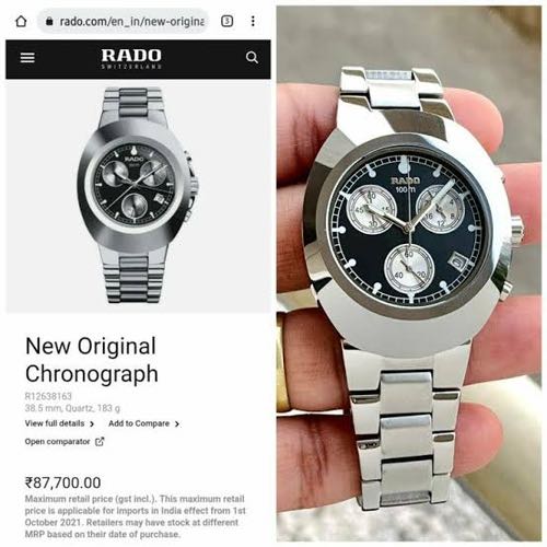 RADO CHRONOGRAPH WITH DATE WORKING 1st JAPAN (AUTOMATIC) SILVER BLACK