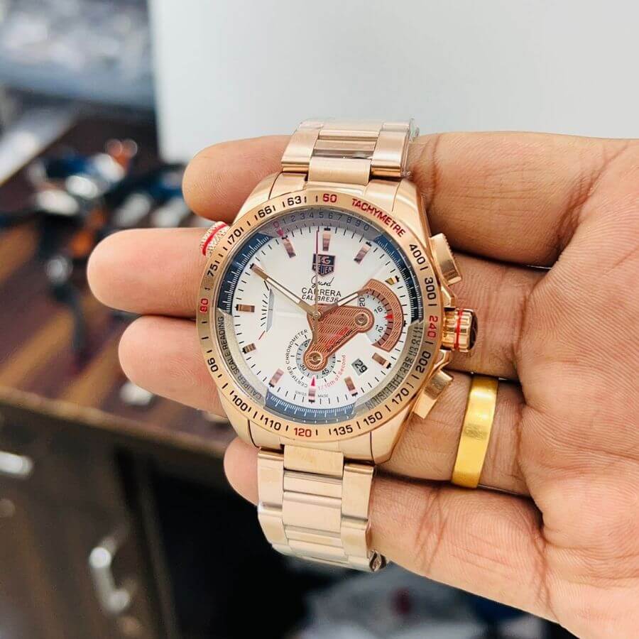 TAG HEUER GRAND CARRERA CALIBRE 36 (COPPER WHITE) QUARTZ
