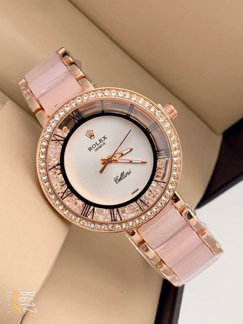 Rolex ladies watch (RoseGold white)
