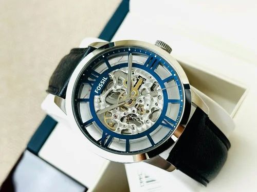 FOSSIL TOWNSMAN SKELETON SILVER BLUE (AUTOMATIC)