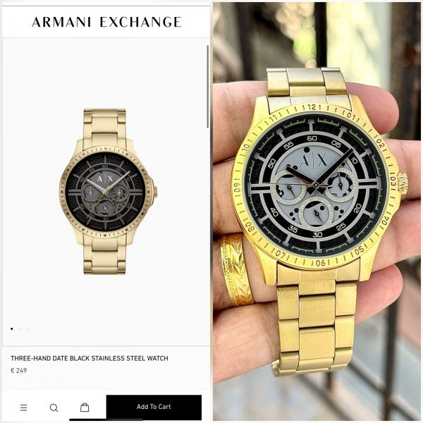 Armani Exchange Gold Black