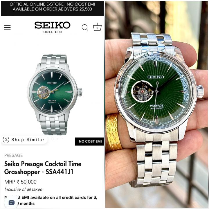 SEIKO PRESAGE COCKTAIL TIME GRASSHOPPER (AUTOMATIC)