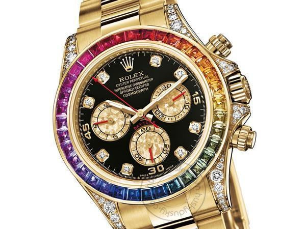 Rolex rainbow Golden Chronograph watch