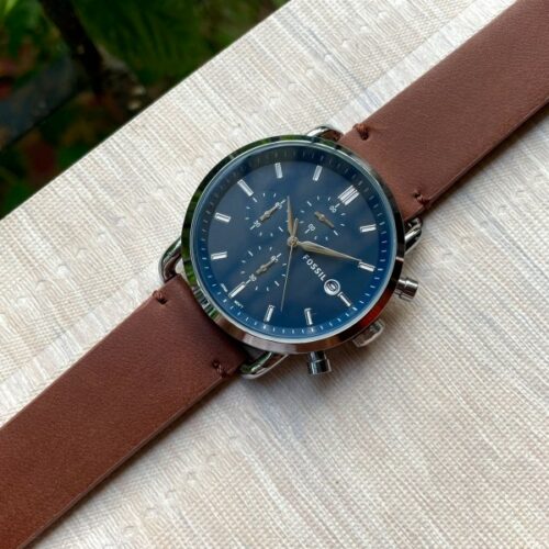 FOSSIL Commuter Blue Dial with Leather Strap